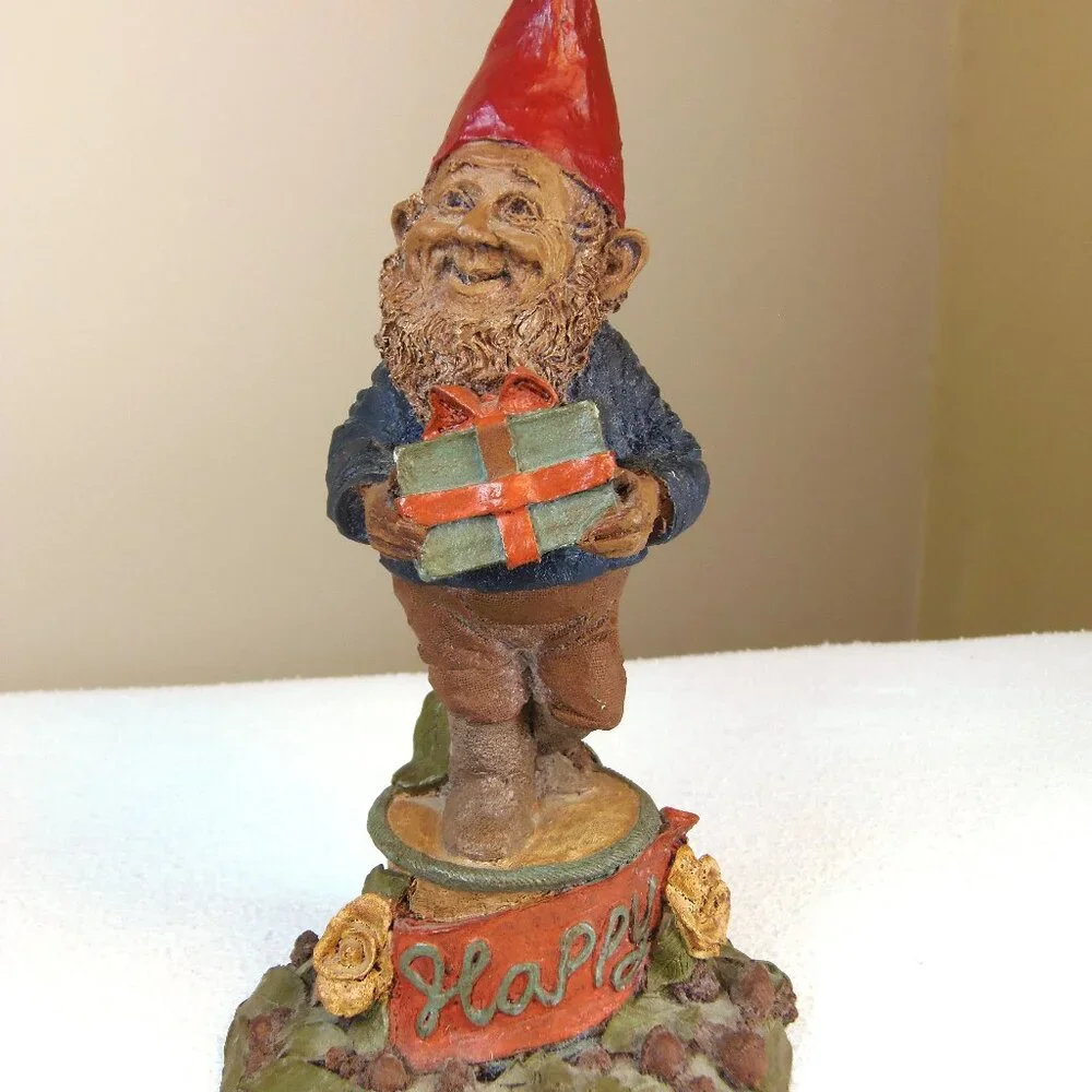 Vintage 1984‎ Tom Clark Gnome Happy Figurine Present Whimsy Fairy Fantasy World